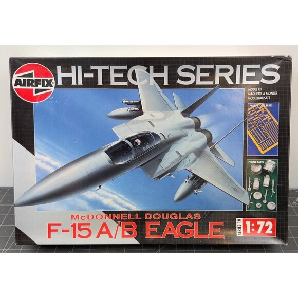 Airfix Hi-Tech Series F-15 A/B Eagle McDonnell Douglas 1/72 Scale Model Kit - Picture 1 of 11